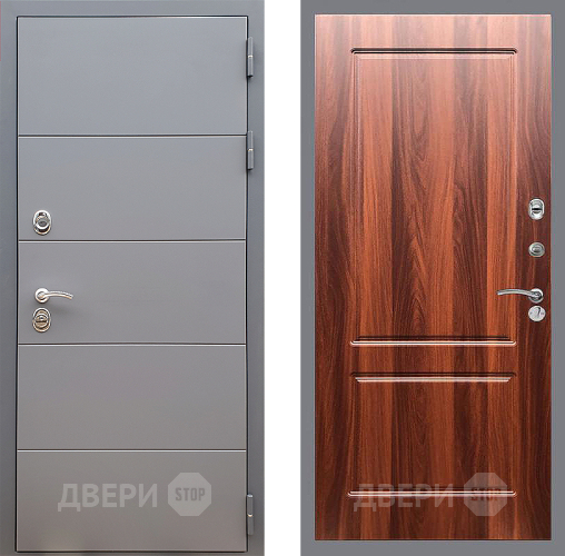Входная металлическая Дверь Стоп АРТ ГРАФИТ ФЛ-117 Итальянский орех в Электростали