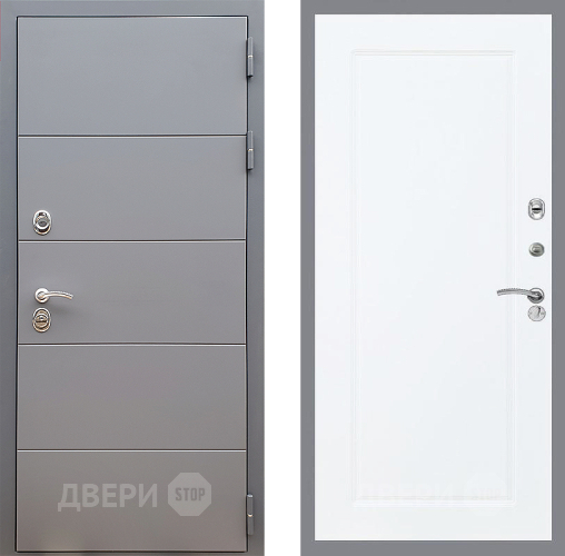 Входная металлическая Дверь Стоп АРТ ГРАФИТ ФЛ-119 Силк Сноу в Электростали