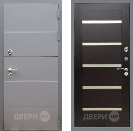 Дверь Стоп АРТ ГРАФИТ СБ-14 венге поперечный в Электростали