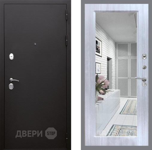 Дверь Стоп КЛАССИК Шагрень Зеркало Сандал белый в Электростали