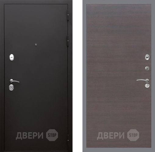 Входная металлическая Дверь Стоп КЛАССИК Шагрень Гладкая венге поперечный в Электростали