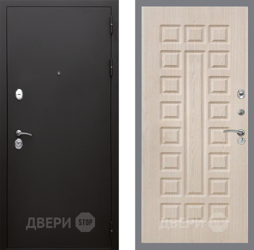 Входная металлическая Дверь Стоп КЛАССИК Шагрень ФЛ-183 Беленый дуб в Электростали