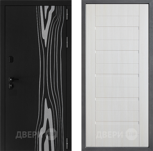 Входная металлическая Дверь Дверной континент ДК-12 ФЛ-70 Лиственница белая в Электростали