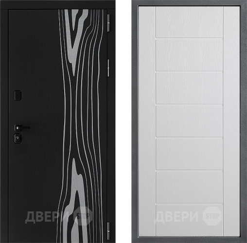 Входная металлическая Дверь Дверной континент ДК-12 ФЛ-Лайн Белое дерево в Электростали