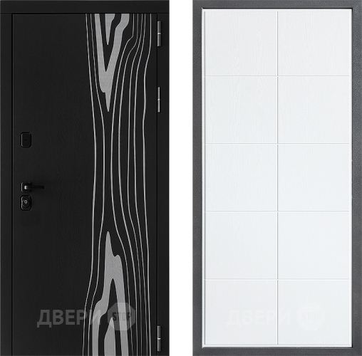 Входная металлическая Дверь Дверной континент ДК-12 ФЛ-Кватро Белое дерево в Электростали