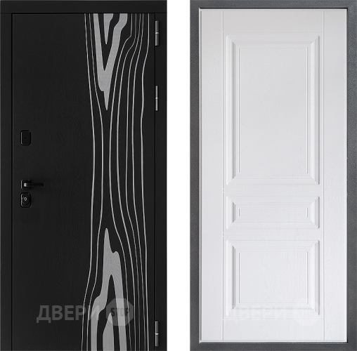 Входная металлическая Дверь Дверной континент ДК-12 ФЛ-243 Альберо Браш серебро в Электростали