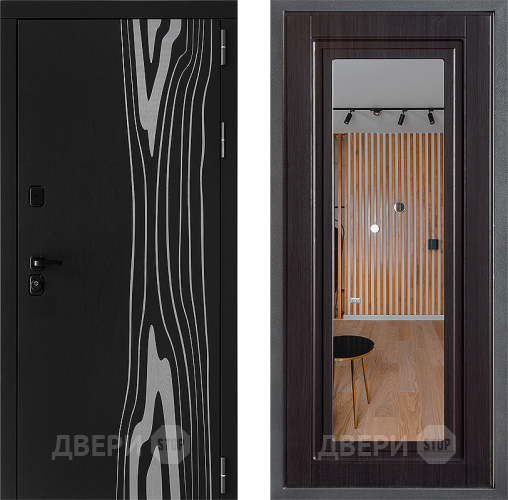 Входная металлическая Дверь Дверной континент ДК-12 ФЛЗ Зеркало Венге в Электростали