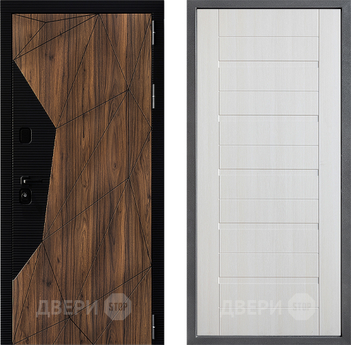 Входная металлическая Дверь Дверной континент ДК-11 ФЛ-70 Лиственница белая в Электростали