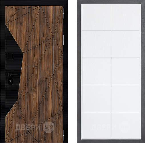 Входная металлическая Дверь Дверной континент ДК-11 ФЛ-Кватро Белое дерево в Электростали