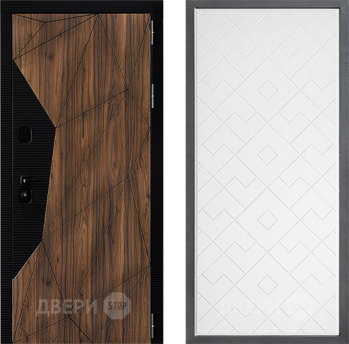 Входная металлическая Дверь Дверной континент ДК-11 ФЛ-Тиффани Белый софт в Электростали