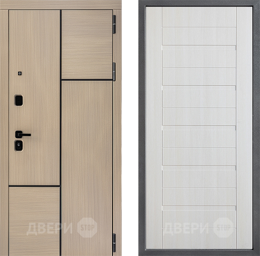 Входная металлическая Дверь Дверной континент ДК-14 ФЛ-70 Лиственница белая в Электростали