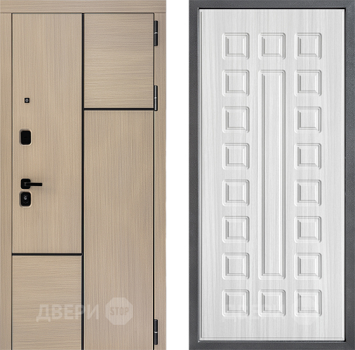 Входная металлическая Дверь Дверной континент ДК-14 ФЛ-183 Сандал белый в Электростали
