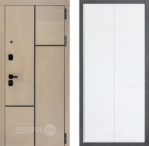 Входная металлическая Дверь Дверной континент ДК-14 ФЛ-Кватро Белое дерево в Электростали