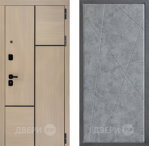 Входная металлическая Дверь Дверной континент ДК-14 ФЛ-655 Бетон серый в Электростали