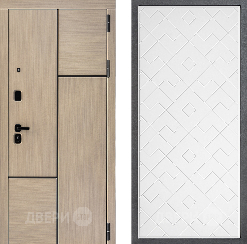 Входная металлическая Дверь Дверной континент ДК-14 ФЛ-Тиффани Белый софт в Электростали