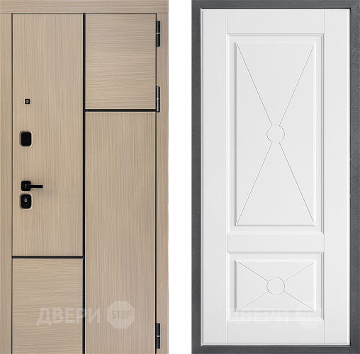 Входная металлическая Дверь Дверной континент ДК-14 ФЛ-617 Софт милк в Электростали