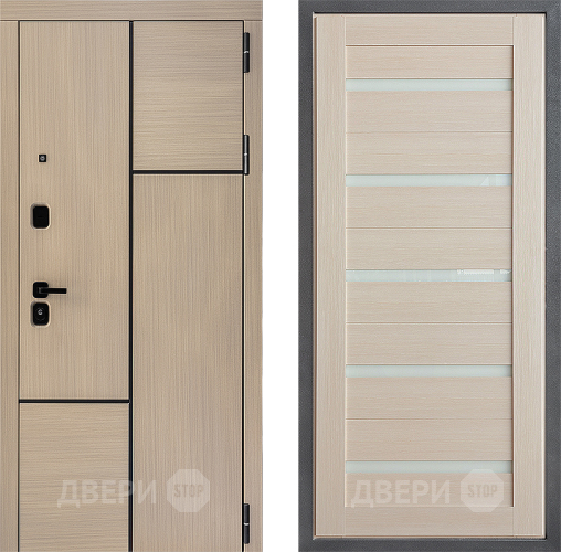 Входная металлическая Дверь Дверной континент ДК-14 ФЛ-47 Лиственница белая в Электростали
