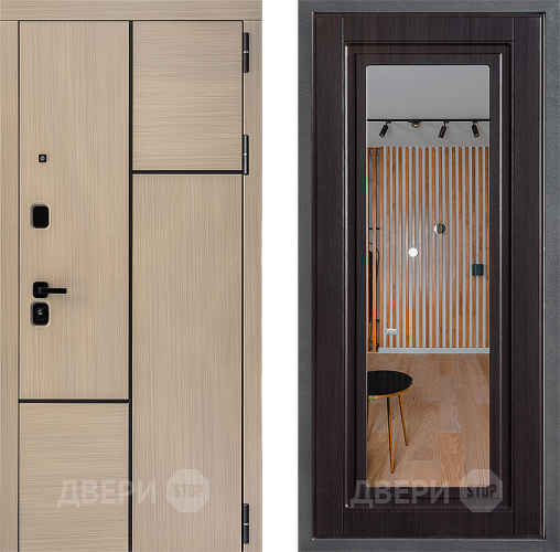 Входная металлическая Дверь Дверной континент ДК-14 ФЛЗ Зеркало Венге в Электростали