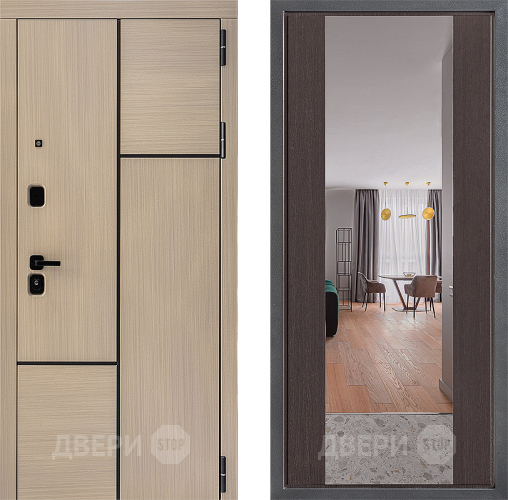 Входная металлическая Дверь Дверной континент ДК-14 ФЛЗ-1 Зеркало Венге в Электростали