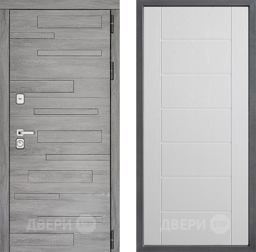 Входная металлическая Дверь Дверной континент ДК-10 ФЛ-Лайн Белое дерево в Электростали