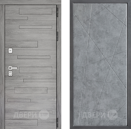 Входная металлическая Дверь Дверной континент ДК-10 ФЛ-655 Бетон серый в Электростали