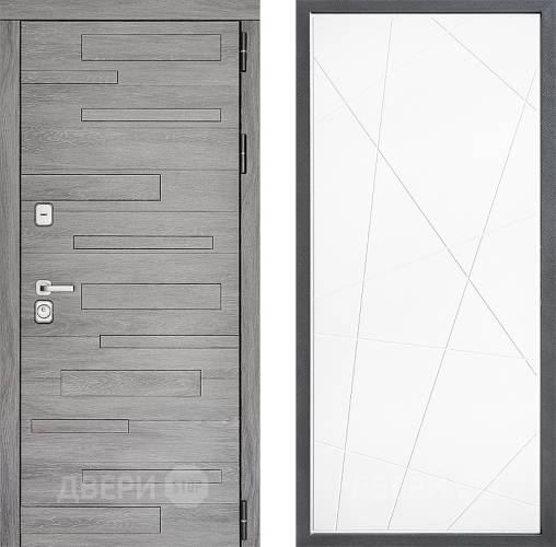 Входная металлическая Дверь Дверной континент ДК-10 ФЛ-655 Белый софт в Электростали