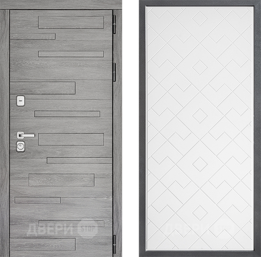 Входная металлическая Дверь Дверной континент ДК-10 ФЛ-Тиффани Белый софт в Электростали