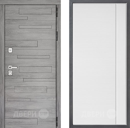 Входная металлическая Дверь Дверной континент ДК-10 ФЛ-757 Белое Стекло Софт милк в Электростали