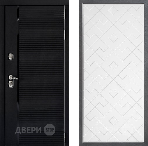 Входная металлическая Дверь Дверной континент ДК-1 ФЛ-Тиффани Белый софт в Электростали