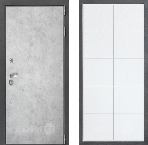 Входная металлическая Дверь Дверной континент ДК-3/743 ФЛ-Кватро Белое дерево в Электростали