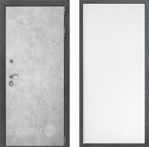 Входная металлическая Дверь Дверной континент ДК-3/743 ФЛ-649 Белый софт в Электростали