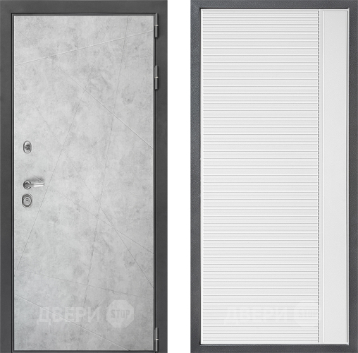 Входная металлическая Дверь Дверной континент ДК-3/743 ФЛ-757 Белое Стекло Софт милк в Электростали