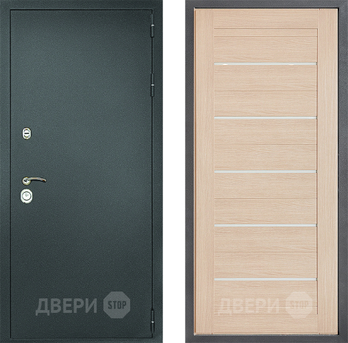 Входная металлическая Дверь Дверной континент Рубикон Серебро Дизайн ФЛ-46 Капучино в Электростали