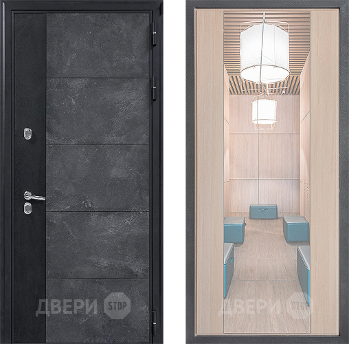 Дверь Дверной континент ДК-15 Бетон ТЕРМО ФЛЗ-1 Зеркало Капучино в Электростали