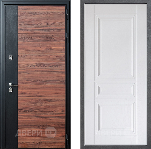 Входная металлическая Дверь Дверной континент ДК-15 Красное Дерево ТЕРМО ФЛ-243 Альберо Браш серебро в Электростали