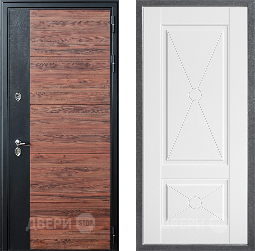 Входная металлическая Дверь Дверной континент ДК-15 Красное Дерево ТЕРМО ФЛ-617 Софт милк в Электростали