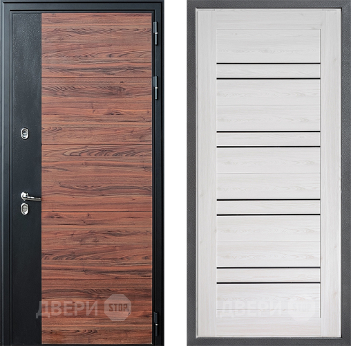 Входная металлическая Дверь Дверной континент ДК-15 Красное Дерево ТЕРМО ФЛ-49 Сосна белая в Электростали