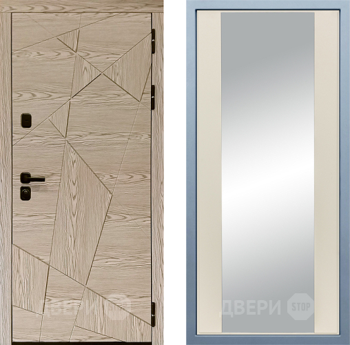 Входная металлическая Дверь Дива МД-97/1 Д-15 Зеркало Шампань в Электростали