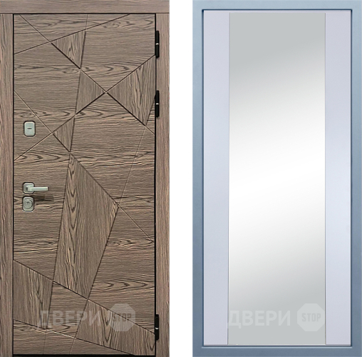 Входная металлическая Дверь Дива МД-97/2 Д-15 Зеркало Белый в Электростали