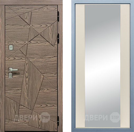 Входная металлическая Дверь Дива МД-97/2 Д-15 Зеркало Шампань в Электростали