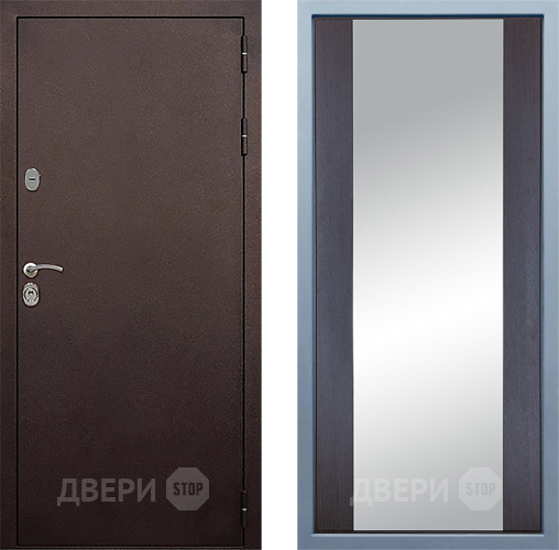 Входная металлическая Дверь Дива МД-40 Медь Д-15 Зеркало Венге в Электростали