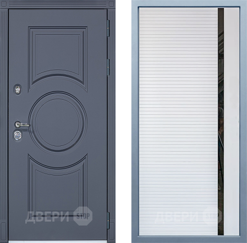 Входная металлическая Дверь Дива МХ-30 STR МХ-45 Белый матовый в Электростали