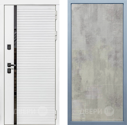 Входная металлическая Дверь Дива МХ-45 Белая STR Д-4 Бетон темный в Электростали