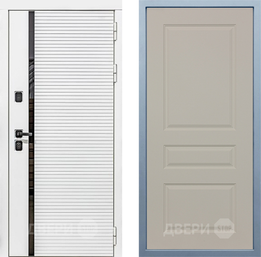 Входная металлическая Дверь Дива МХ-45 Белая STR Д-13 Шампань в Электростали