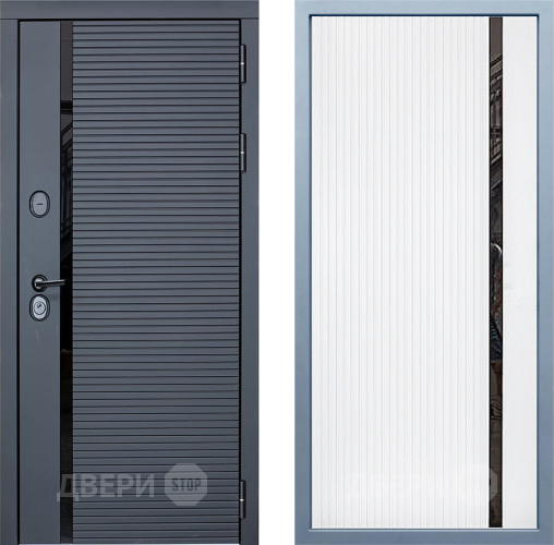 Входная металлическая Дверь Дива МХ-45 STR МХ-46 Белый матовый в Электростали