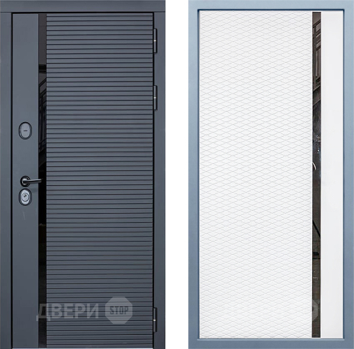 Входная металлическая Дверь Дива МХ-45 STR МХ-47 Белый матовый в Электростали