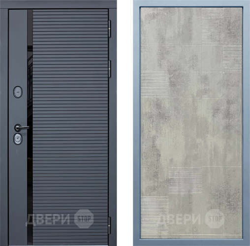 Входная металлическая Дверь Дива МХ-45 STR Д-4 Бетон темный в Электростали