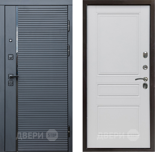 Входная металлическая Дверь Престиж Черная Линия Классика Белый матовый в Электростали