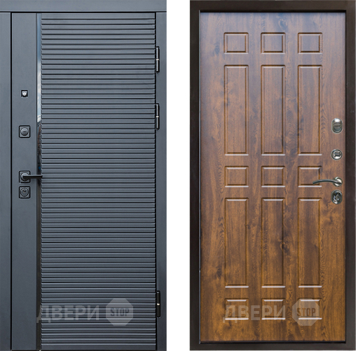 Входная металлическая Дверь Престиж Черная Линия Спарта Дуб в Электростали