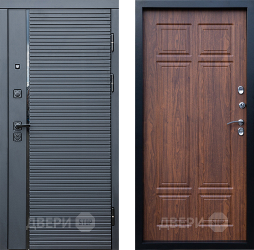 Входная металлическая Дверь Престиж Черная Линия Премиум Орех темный в Электростали